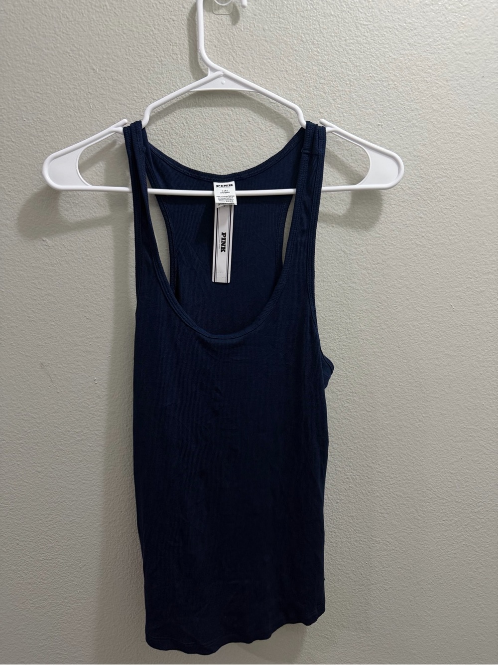 PINK Victoria's Secret Navy Scoop Neck Racerback Tank